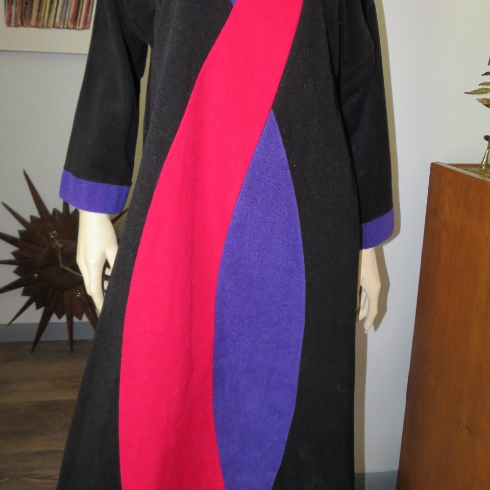 Vintage Vanity Fair Loungewear Velour Caftan House Dress Robe - Picture 8 of 8